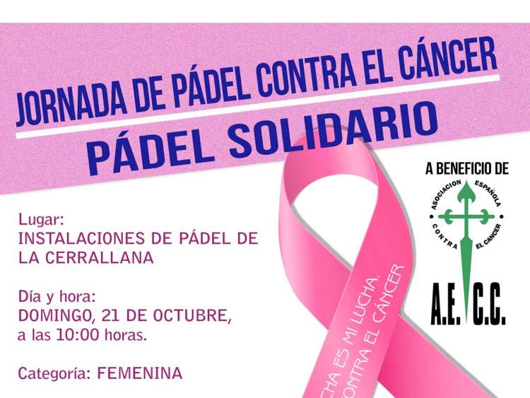 Cartel padel solidario