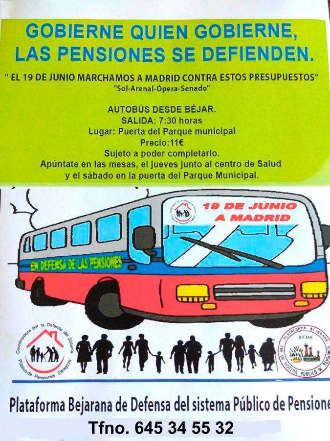 Cartel anunciador de la manifestación en Madrid