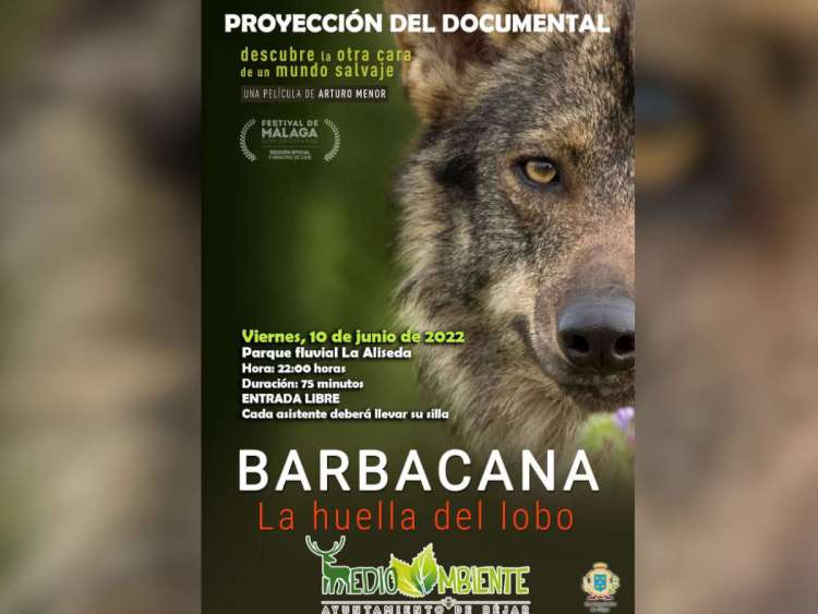 Cartel anunciador de la proyección del documental Barbacana