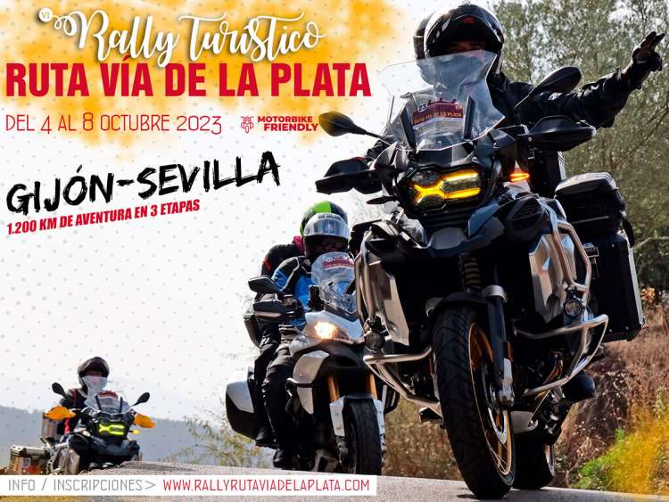 Cartel con información del Rally Turístico Ruta Vía de la Plata