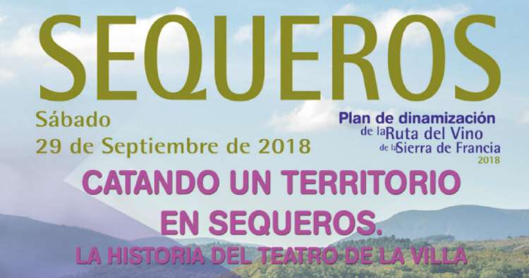 Cartel ruta del vino Sequeros