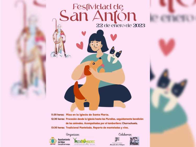 Cartel San Antón en Béjar