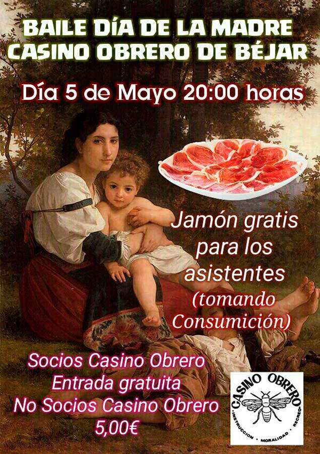Cartel anunciador del baile del Día de la Madre