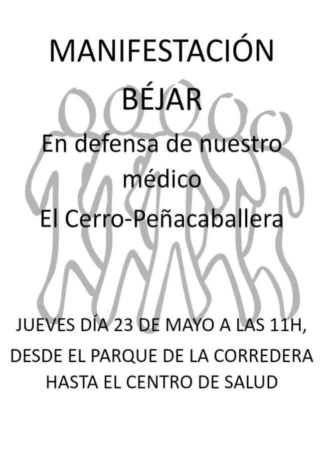 Cartel manifestación en Béjar
