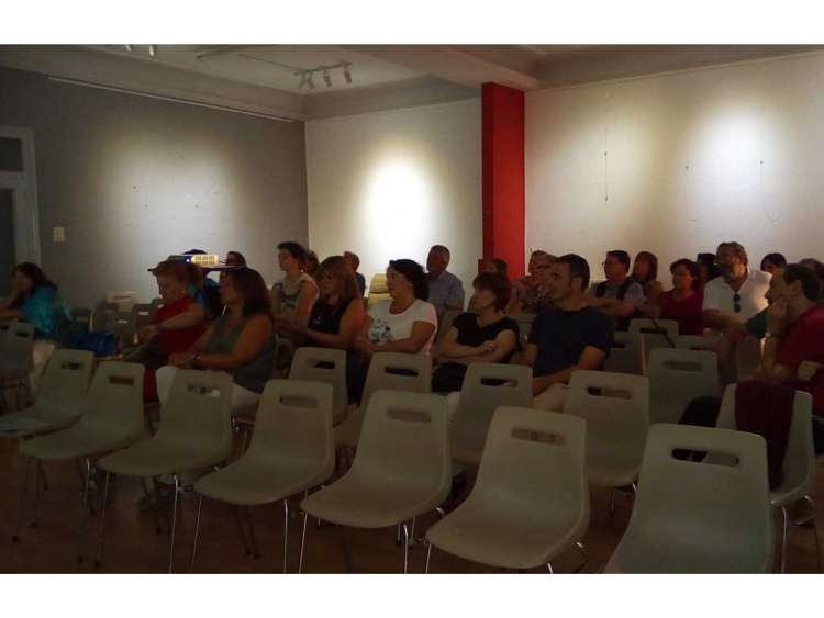 Asistentes a la charla de Salvemos Béjar en el Casino Obrero