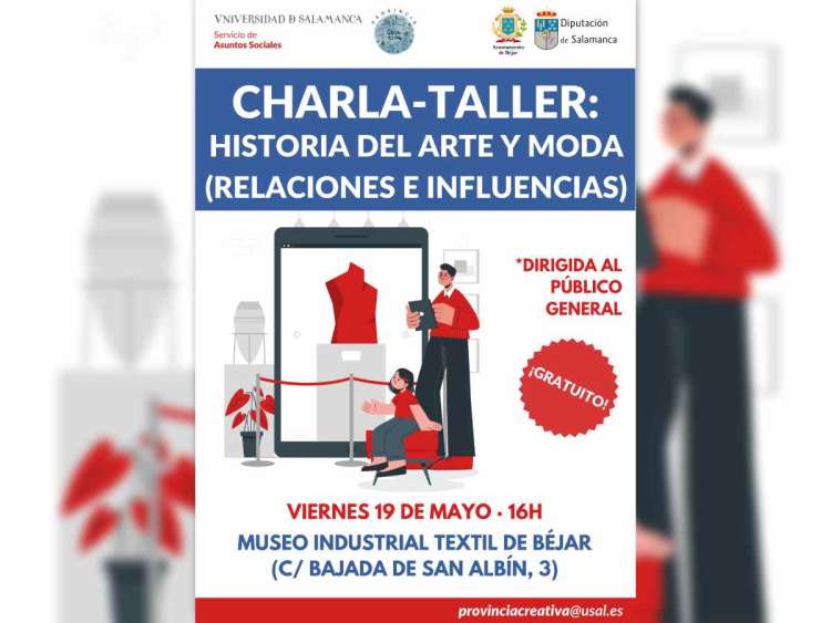 Cartel anunciador de la charla sobre moda