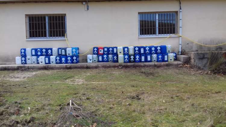 Cloro almacenado en la potabilizadora. Imagen IU Candelario