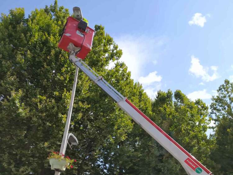 Colocación de luminarias