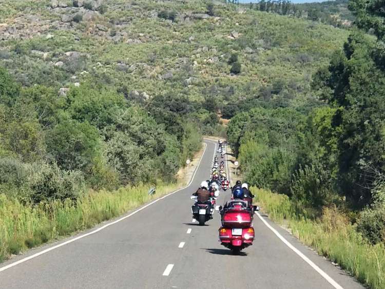 Concentración de motos Goldwing en Béjar