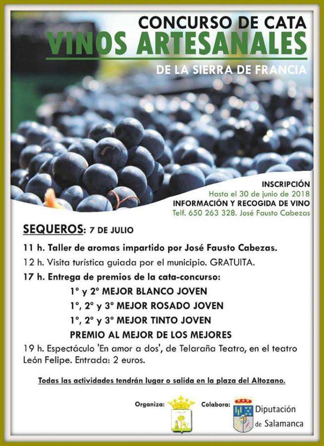 Cartel anunciador de la cata de vinos