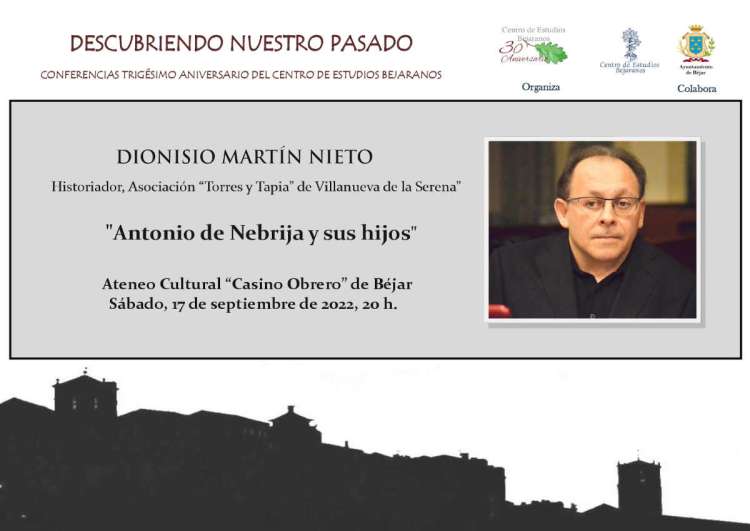 Cartel anunciador de la conferencia de Dionisio Martín Nieto