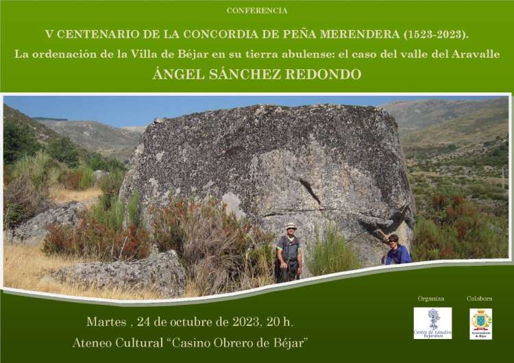 Cartel conferencia V Centenario de la Concordia de Peña Merendera