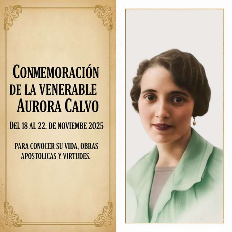 Cartel del 92 aniversario de la Venerable Aurora Calvo en Béjar