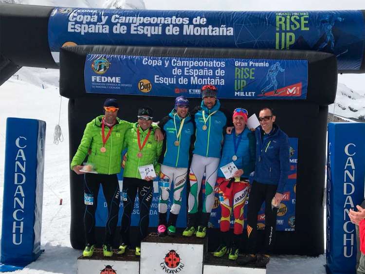 Podium de la Copa de España de Esquí de Montaña por equipos