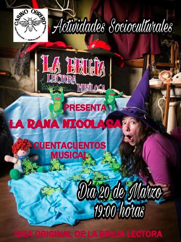 Cartel anunciador de la actividad de cuentacuentos