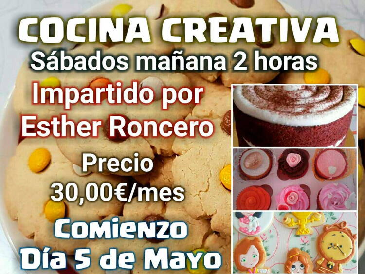 Cartel curso de Cocina Creativa en el Casino Obrero