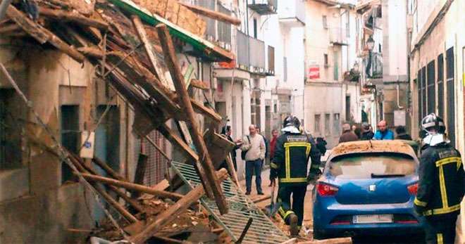 Edificio derrumbado en Béjar
