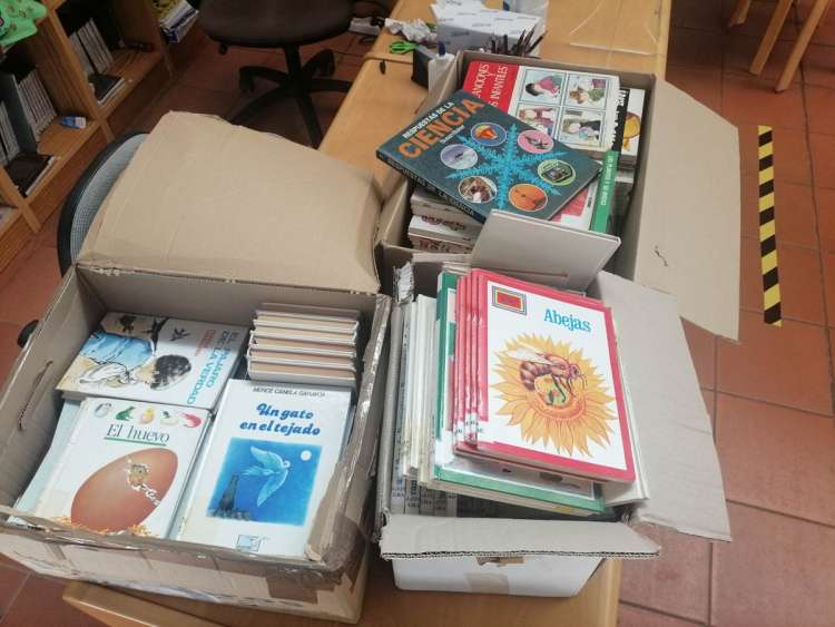 Parte de los libros donados a San Bartolomé de Béjar
