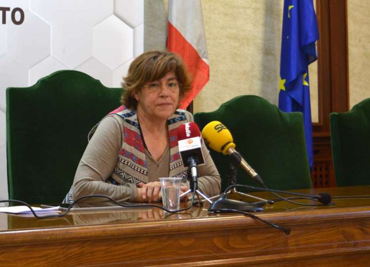 Elena Martín Vázquez durante su comparecencia ante los medios