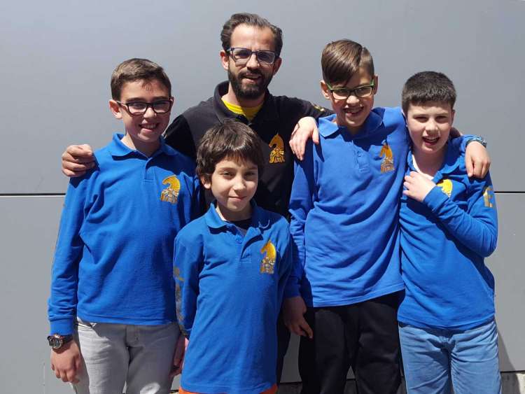 Equipo infantil campeón de ajedrez Juegos Escolares