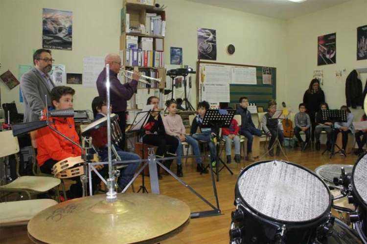 Alumnos de la escuela de música y danza de Béjar durante la celebración de la Semana Cultural de 2018