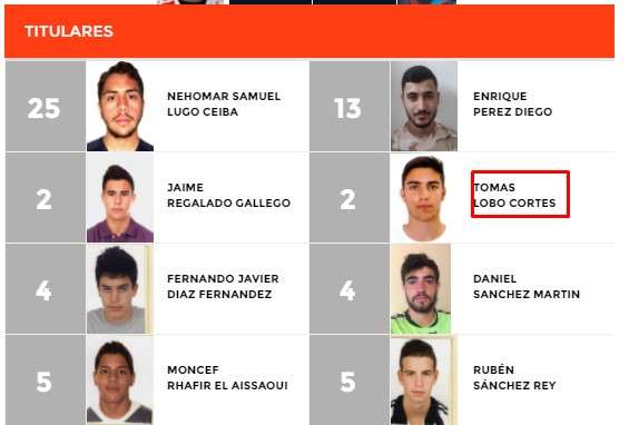 Captura del acta web de la Federación Castellano Leonesa de fútbol