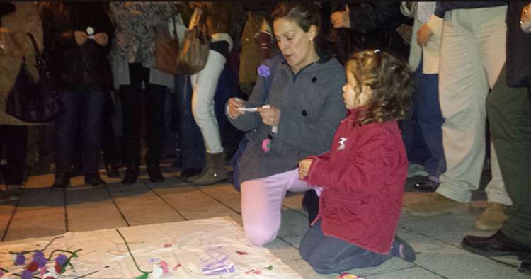 Acto recuerdo victimas violencia de genero en Béjar