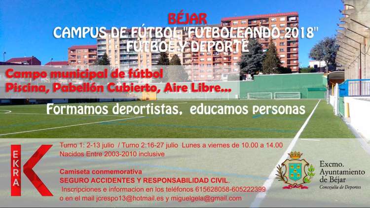 Cartel anunciador del campus Futboleando