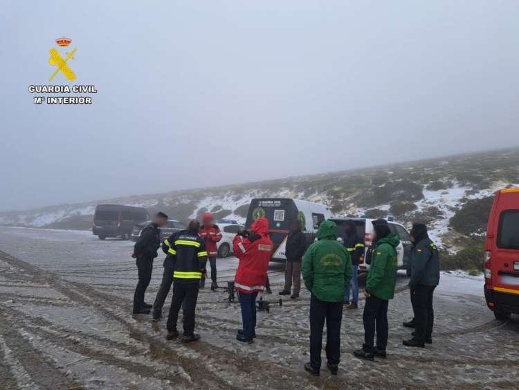 Operativo de búsqueda de la Guardia Civil en la Sierra de Béjar