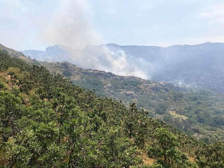 Incendio en Candelario