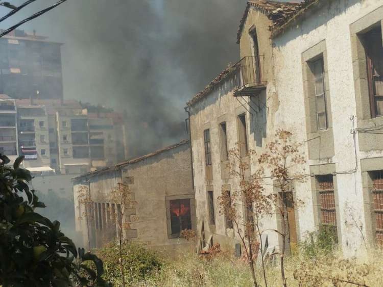 Naves afectadas por el incendio, Béjar