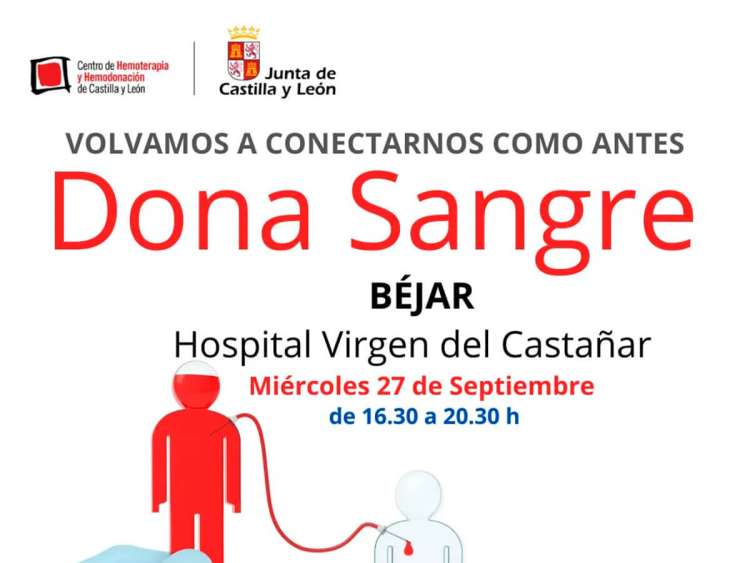 Cartel donación de sangre en Béjar. 27 septiembre de 2023