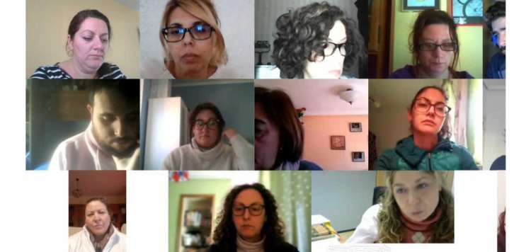 Comunicación virtual entre las participantes de la lanzadera de empleo de Béjar