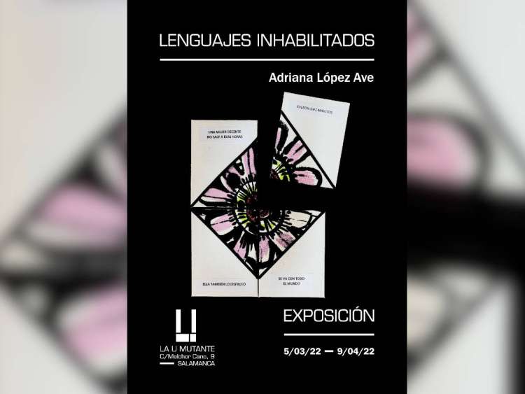 Cartel anunciador de la muestra de Adriana López Ave