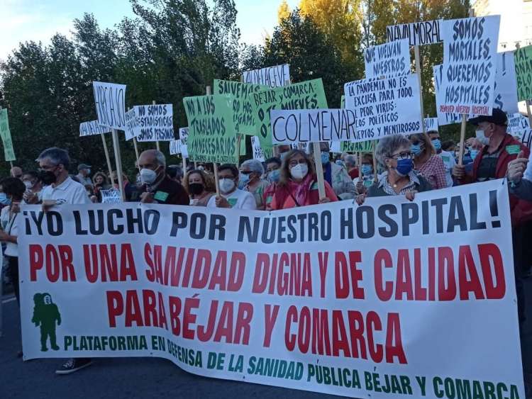 Manifestación por la defensa de la sanidad celebrada el 15-10-2021