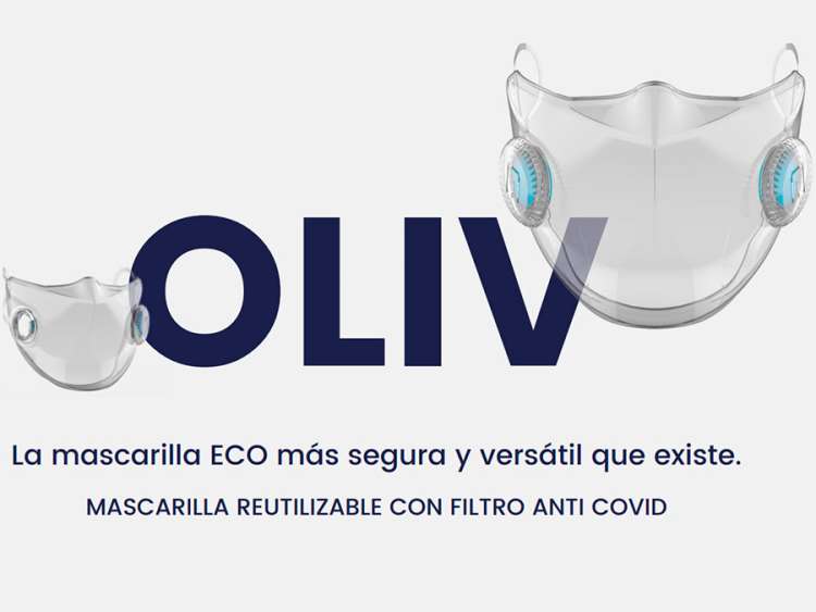 mascarilla transparente con filtros