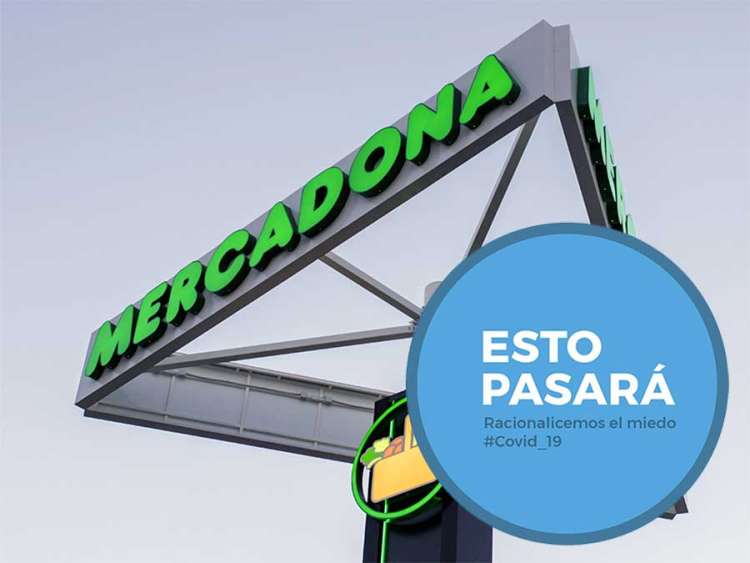 Anuncio publicitario de Mercadona más logotipo Esto Pasará