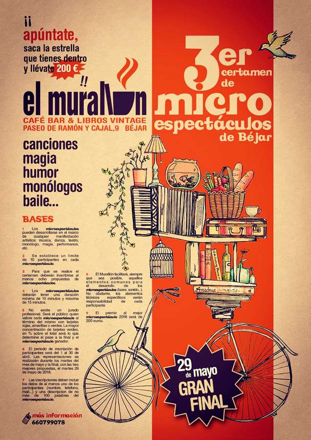 Cartel anunciador de la actividad de EL Murallón