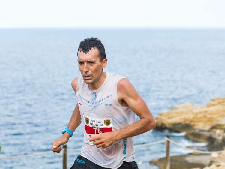 Miguel Heras disputando la prueba en Ibiza