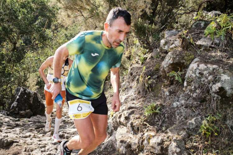 Miguel Heras durante la Maratón del Meridiano de 2024