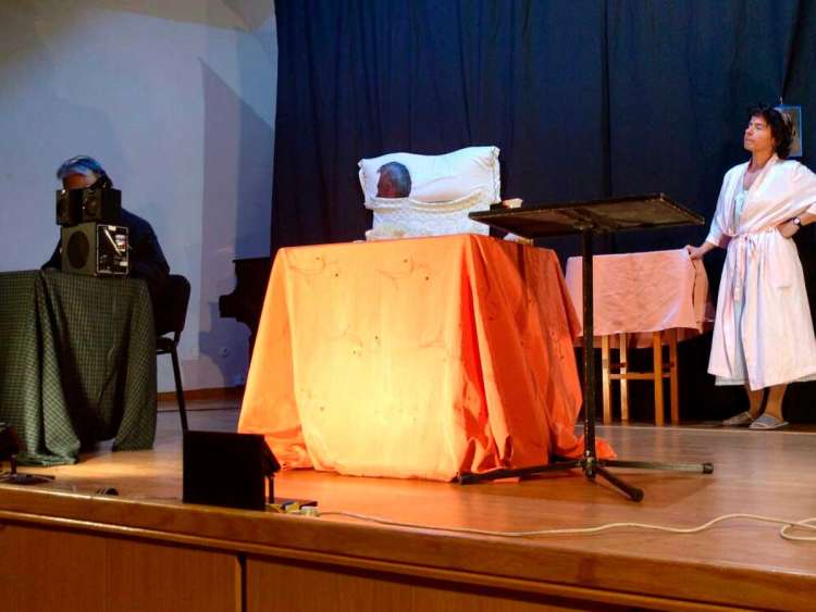 Un momento de la representación del monólogo 