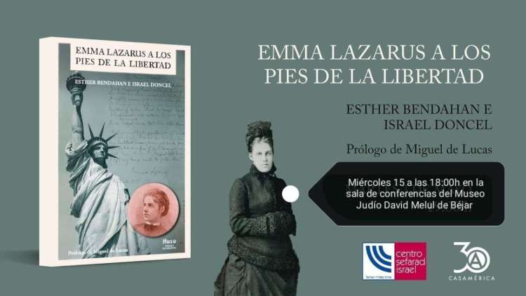 Cartel anunciador de la presentación del libro de Esther Bendahan e Israel Doncel
