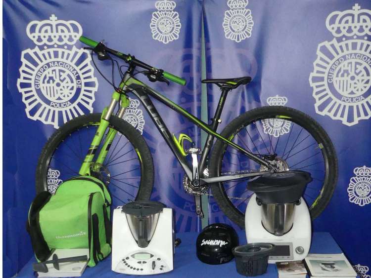 Objetos incautados por la Policía