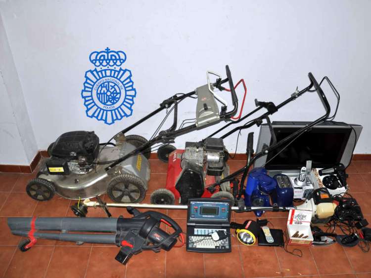 Objetos incautados por la Policía de Béjar