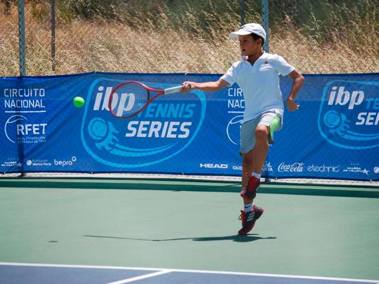 Un jugador del Open de Tenis durante la jornada del martes