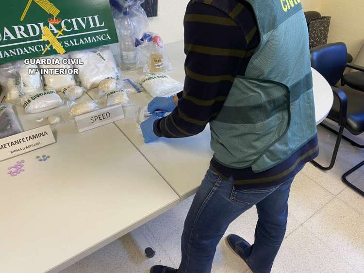 Material incautado operación antidroga en Salamanca