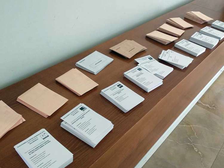 Papeletas de varios partidos que concurren a las elecciones generales 2019