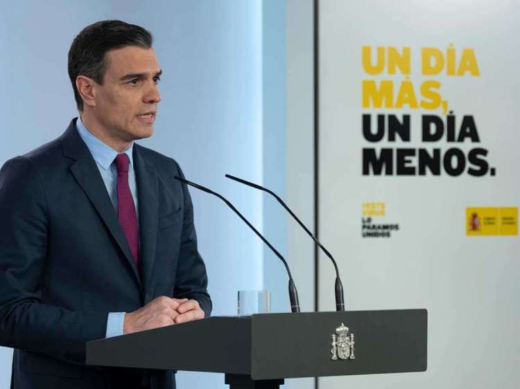 Pedro Sánchez durante la rueda de prensa