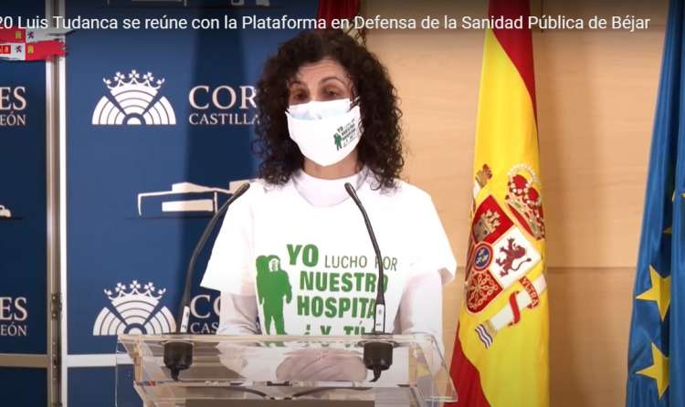 Marisa Díaz, representante de la Plataforma en defensa de la sanidad de Béjar