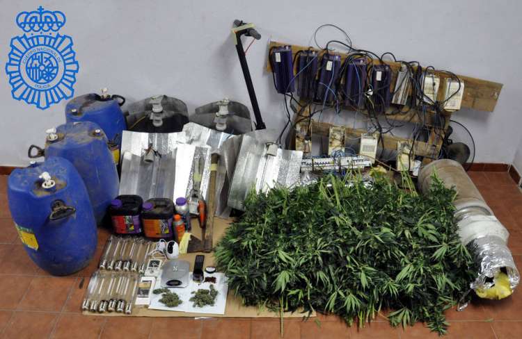 Material incautado en Béjar